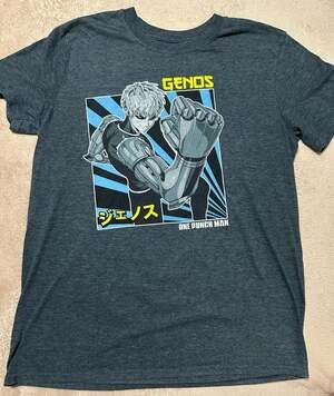 One Punch Man Genos Graphic T-Shirt Size M